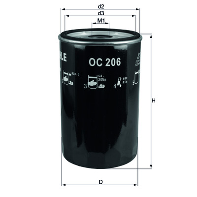 Фильтр масляный MAN M90,L2000 D0824/0826.D083 (H210W01) (р5433)