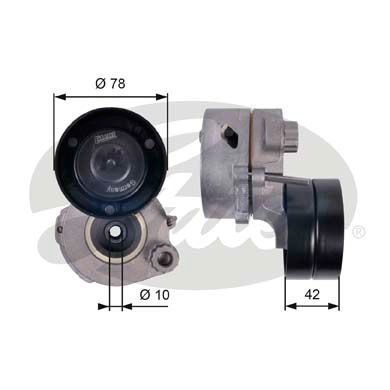 Натяжитель ремня вентилятора 5490/65206, MB / Gates (T38662)(КР0226)