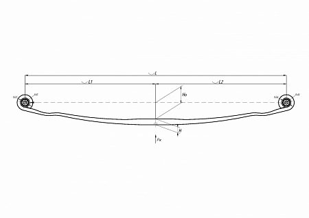 Рессора передняя MAN TG-A/TG-S/TG-X 1х листовая  (690004786) (Р9785)