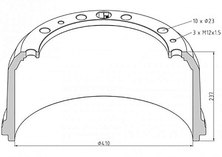 Барабан тормозной MB (20115E) (Т5297)