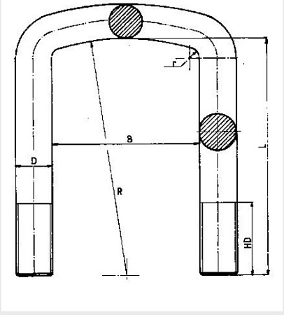 Стремянка рессоры 91xM20x265П без гаек МВ (8464179SX) (Пр0678)