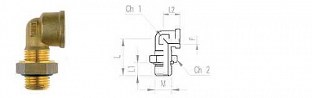 Фитинг угловой М12x1,5 F12x1,5 (271031215) (Р9645)
