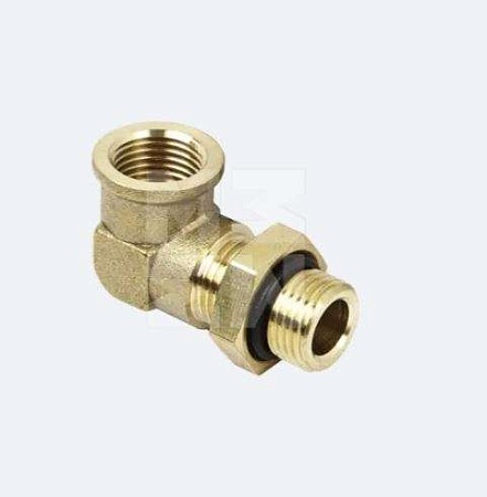 Фитинг угловой М16х1,5 F16x1,5 c контргайкой и уплотнением (M7800001)(Т9037)