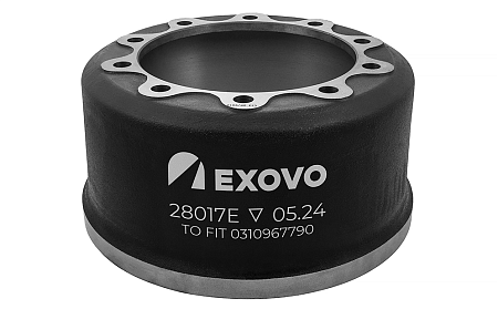 Барабан тормозной BPW Eco MAXX с бурт. ступица ромашка EXOVO (28017E)(Т0045)
