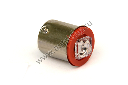 Лампа большой цоколь 24V красный (4СМД) (13209) (Л1514)