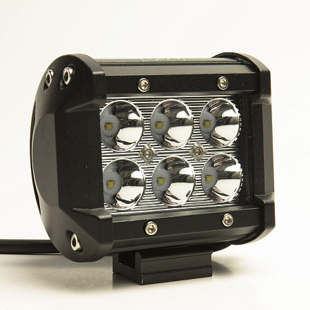 Фара LED 18W прямоугольник 6*3W CREE 12-24V Flood (214) (ОПТ5599)