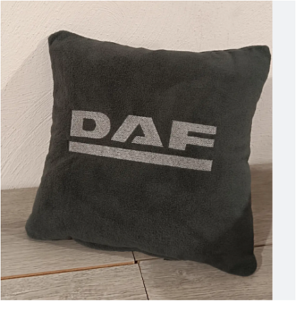 Подушка с вышивкой DAF серый ()(Од0020)