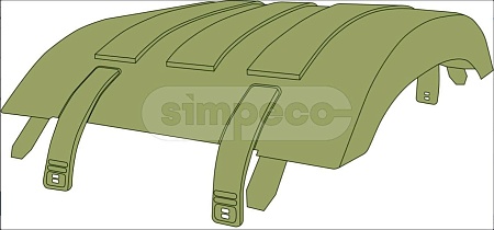 Крыло заднее верхняя часть без резинок крепления\ RVI(SP40040500) (К6025)
