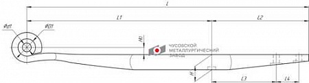 Полурессора BPW 1х48х100 (578+295) (690005295)(п6247)