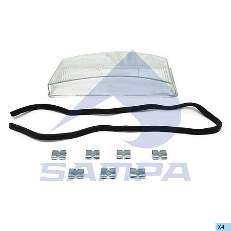 Стекло фары LH левое Scania 114/124 (042058) (Опт6089)