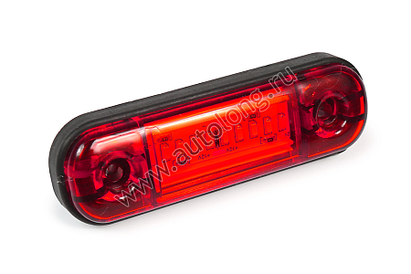 Габарит светодиодный 160 MINI 10 LED Ряд (Красный) 12V (23004) (ОПТ5992)