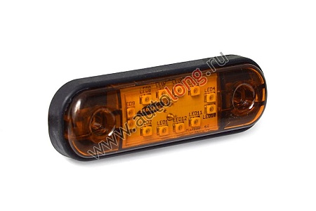 Габарит светодиодный MINI Samsung 12 LED Желтый (16232) (опт4822)